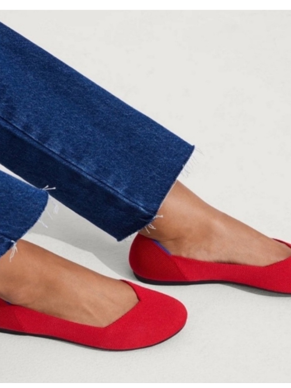 Rothy's Red Knit Ballet Flats